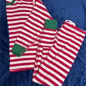 Hanna Andersson Red White Stripe Christmas Pajama Set Size Large